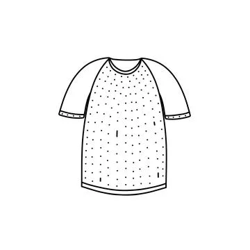 Hand drawn vector illustration of t-shirt doodle style. Cute illustration of Stock Illustration