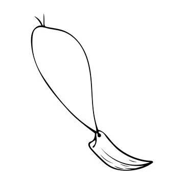 Hand-drawn vector illustration of a tooth hanging on a thread. Stock Illustration