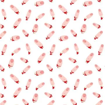 Hand drawn vector illustration of torn off finger pattern.Abstract doodle Иллюстрация