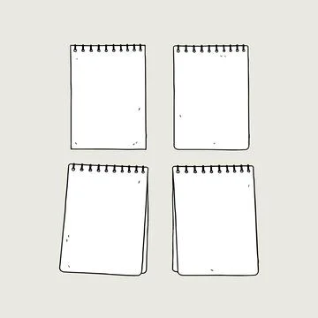 Hand drawn vector illustration of Writing pad. Illustrazione stock