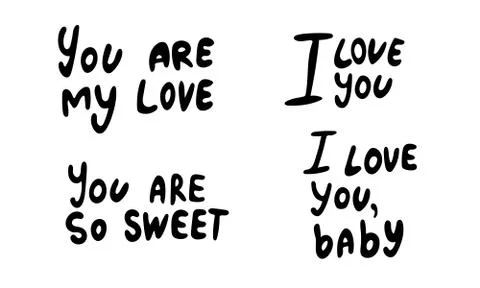 Hand drawn vector inscription Stock Illustration