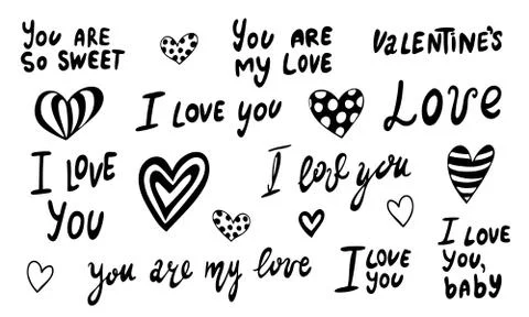 Hand drawn vector inscription Stock Illustration
