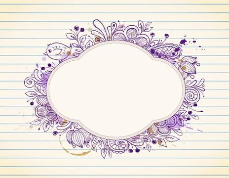 Hand drawn vector label Stock Illustration