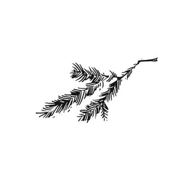 Hand drawn vector Merry Christmas rough freehand graphic greeting decoration Stock Illustration