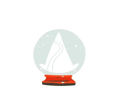 Hand drawn vector Merry Christmas time cartoon graphic illustration design Stock Illustration