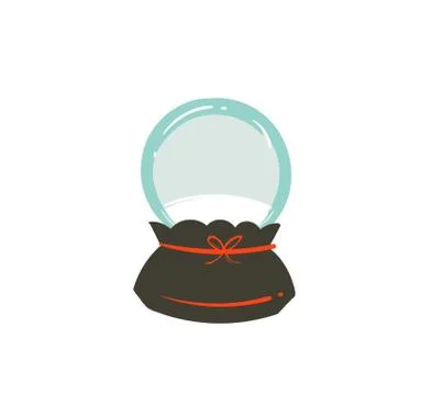 Hand drawn vector Merry Christmas time cartoon graphic illustration design Stock Illustration