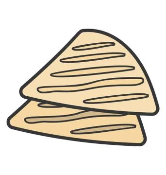 Hand drawn vector of nachos icon Stock Illustration
