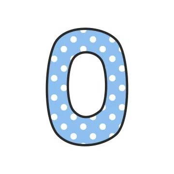 Hand drawn vector number 0 isolated on white background Stock Illustration