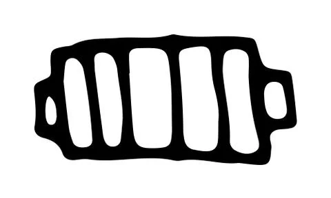 Hand drawn vector outline illustration of battery icon Stock Illustration