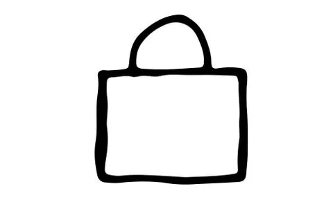 Hand drawn vector outline illustration of case icon Stock Illustration