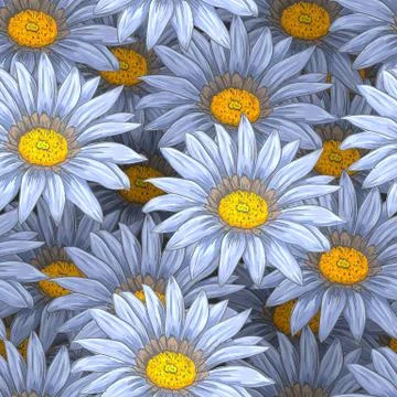 Hand drawn vector pen and ink illustration of Gerbera Daisy flower Stock Illustration