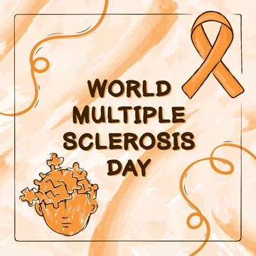 Hand-drawn vector poster for World Multiple Sclerosis Day. Stock Illustration