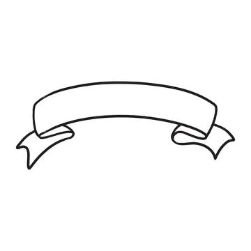 Hand drawn Vector Scroll Banner. Sketch Retro Tape frame for text. Scrolling Illustrazione stock