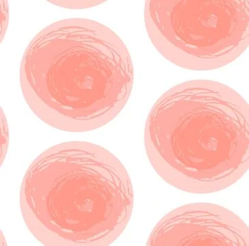 Hand drawn vector seamless abstract watercolor simple polka dot pattern Stock Illustration