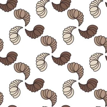 Hand drawn vector seamless pattern with abstract elements, line art. For fabric Illustrazione stock