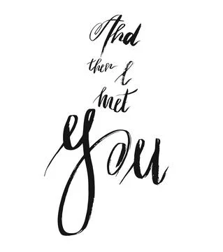 Hand drawn vector seamless pattern with handwritten lettering romantic phase And Stock Illustration