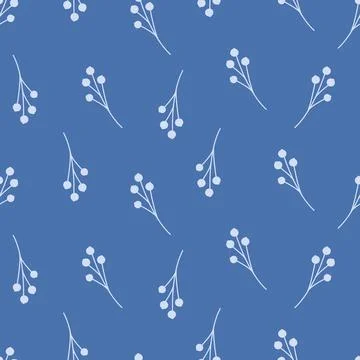 Hand drawn vector seamless pattern with floral elements. Vector pattern wit.. Illustrazione stock