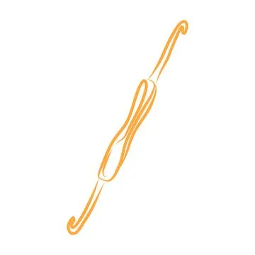 Hand drawn vector sketch, knitting items, hobbies, line art Ilustración de archivo