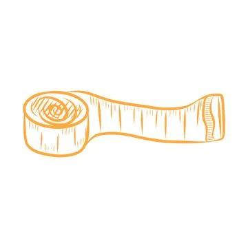 Hand drawn vector sketch, knitting items, hobbies, line art Ilustración de archivo