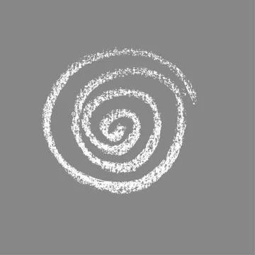 Hand drawn vector spiral symbol. Stock Illustration
