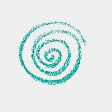 Hand drawn vector spiral symbol. Stock Illustration
