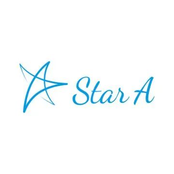Hand drawn vector star logo. Stock Illustration