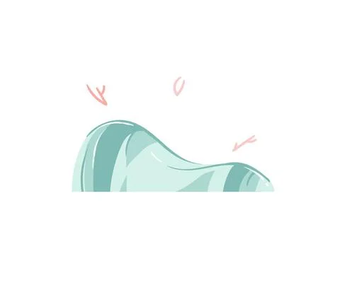Hand drawn vector stock abstract flat cartoon graphic illustration with tropical イラスト素材