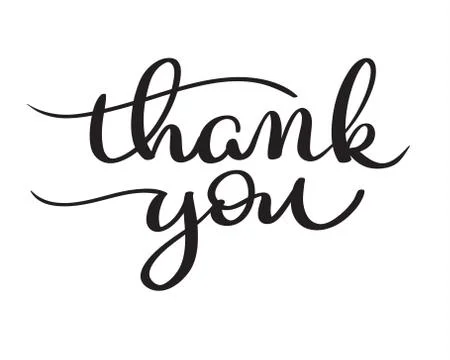 Hand drawn Vector Thank you text on white background. Calligraphy lettering Stock Illustration