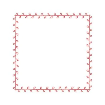 Hand drawn vector twig frame isolated Illustration