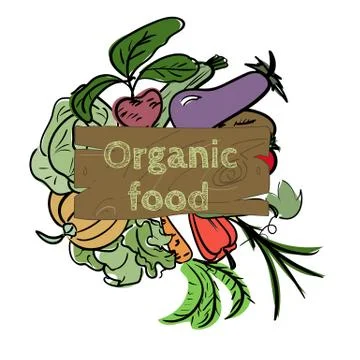 Hand drawn vegetable icon. Vector illustration Stock Illustration