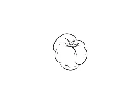 Hand Drawn Vegetable Line Art Vector Collection, Botanical Outline Illustrazione stock