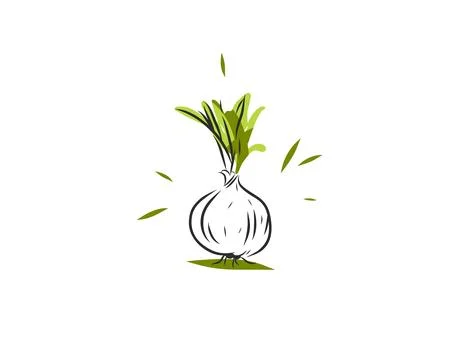 Hand Drawn Vegetable Line Art Vector Collection, Botanical Outline Illustrazione stock