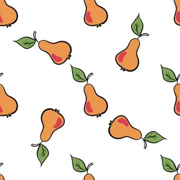Hand drawn vegetable seamless pattern. Vector illustration Stock Illustration