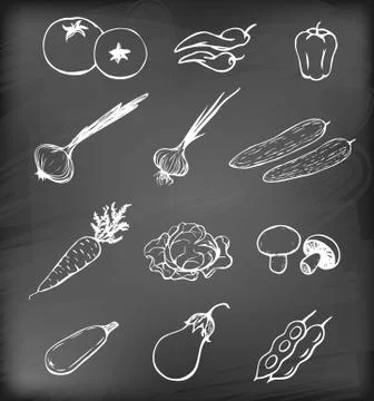 Hand - drawn vegetables Illustrazione stock