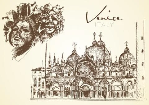 Hand drawn Venice Stock Illustration