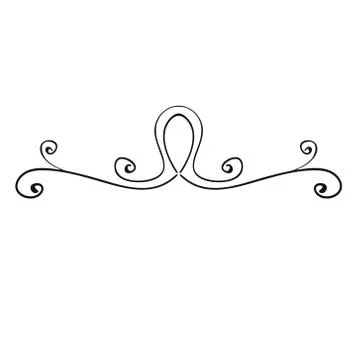 Hand Drawn vintage floral elements. Swirls, leaves, branches, banners and cur Stock Illustration