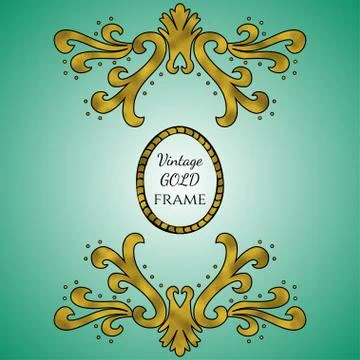 Hand drawn vintage frame. Stock Illustration