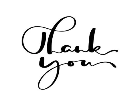 Hand drawn vintage Vector text Thank you. Isolated on white background 스톡 일러스트