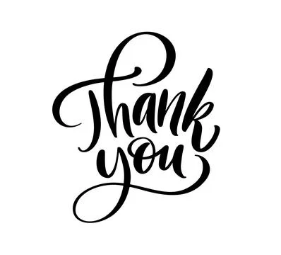 Hand drawn vintage vector text Thank you and heart. Calligraphy lettering Stock Illustration