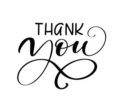 Hand drawn vintage vector text Thank you and heart. Calligraphy lettering Illustrazione stock