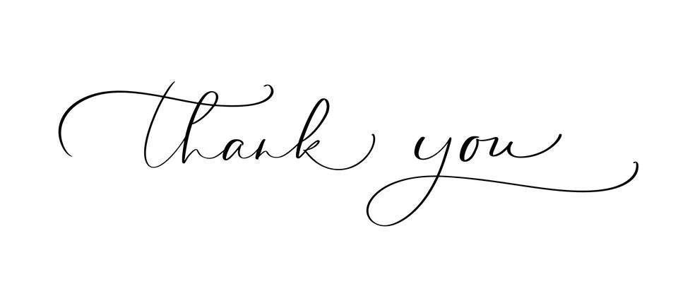 Hand drawn vintage vector text Thank you. Calligraphy lettering illustration for Illustrazione stock
