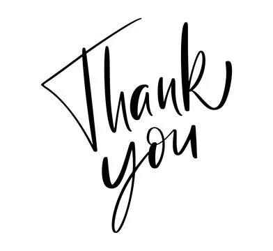 Hand drawn vintage vector text Thank you. Calligraphy lettering illustration for Stockillustratie
