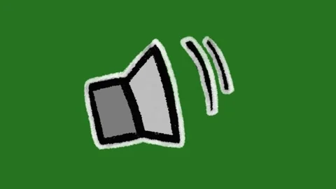 Hand-Drawn Volume Speaker Icon Animation | Audio 2D Hand-Drawn Sound Motion Stock Footage 332127333