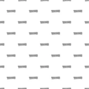 Hand drawn wall bricks seamless pattern background 스톡 일러스트