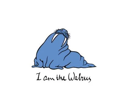 Hand drawn walrus Stock Illustration