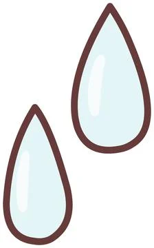 Hand Drawn Water Drops Doodle Icon 스톡 일러스트