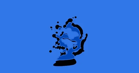 Hand Drawn Water Splash FX 03 Stock Footage 122809499