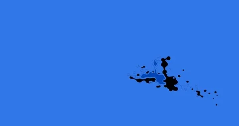 Hand Drawn Water Splash FX 06 Stock Footage 122809579