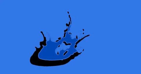 Hand Drawn Water Splash FX 20 Stock Footage 122809891