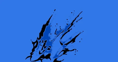 Hand Drawn Water Splash FX 18 Stock Footage 122809907